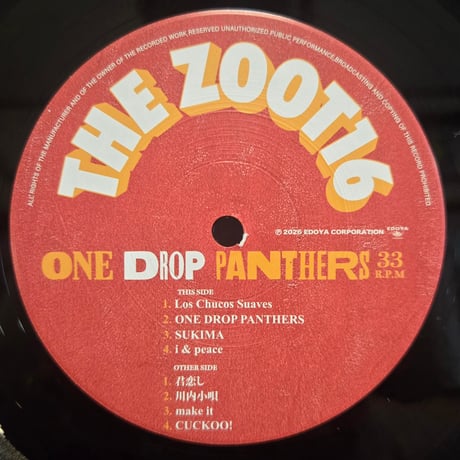 (LP)THE ZOOT16/ ONE DROP PANTHERS 9/9発売　新品未使用盤