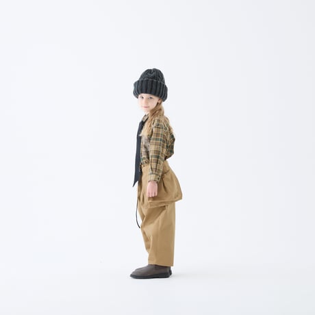 Iridescent Gabardine Barrel Pants with Waist Belt Bag
