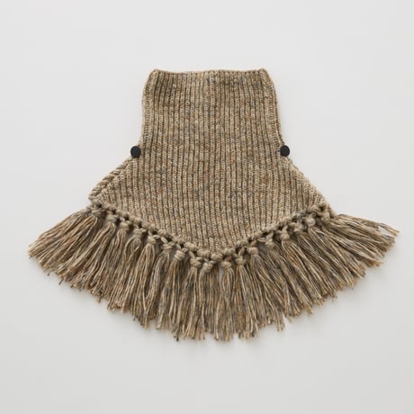 Nep yarn Rib Knit cape