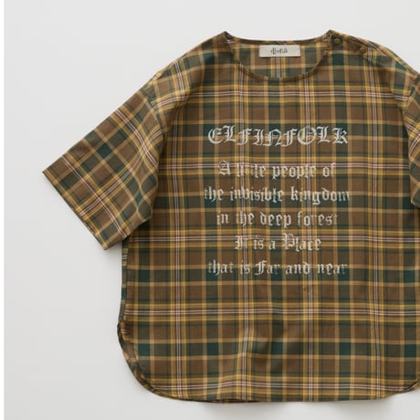 Brit check Gothic Letter Tops