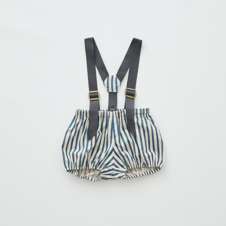 Sample / Cotton linen Stripe Suspenders Bloomers