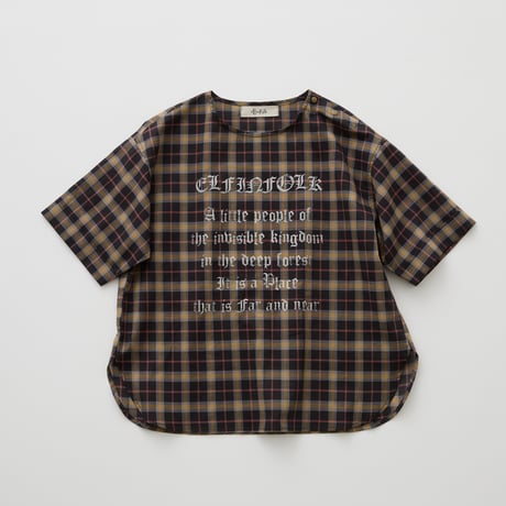 Brit check Gothic Letter Tops