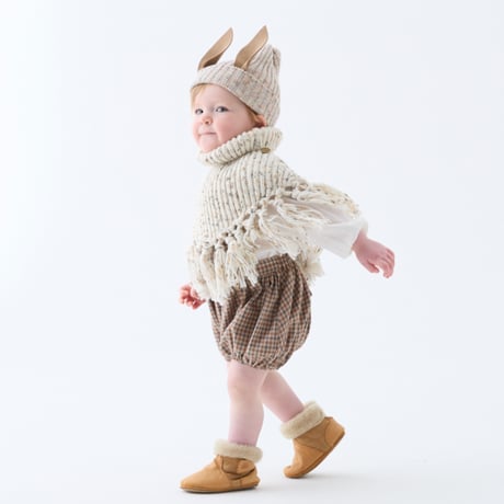 Nep yarn Rib Knit cape