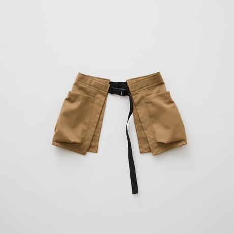 Iridescent Gabardine Barrel Pants with Waist Belt Bag