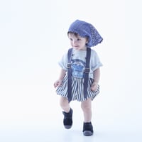 Sample / Cotton linen Stripe Suspenders Bloomers