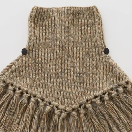 Nep yarn Rib Knit cape