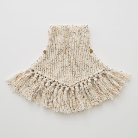 Nep yarn Rib Knit cape