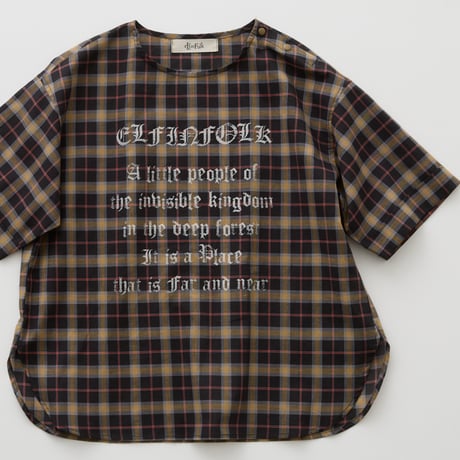 Brit check Gothic Letter Tops