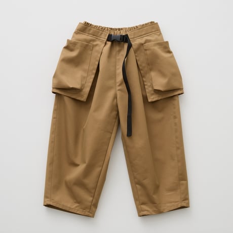 Iridescent Gabardine Barrel Pants with Waist Belt Bag