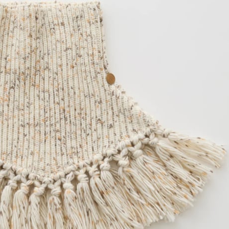 Nep yarn Rib Knit cape