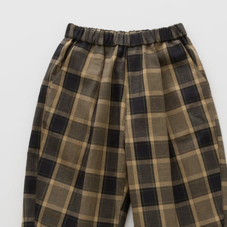 Womens Block Check Barrel Pants