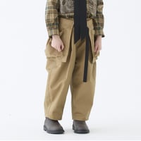 Iridescent Gabardine Barrel Pants with Waist Belt Bag