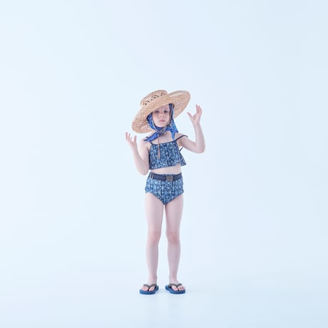 Sample / Womens Old Tile Pattern Girls Swim Wear