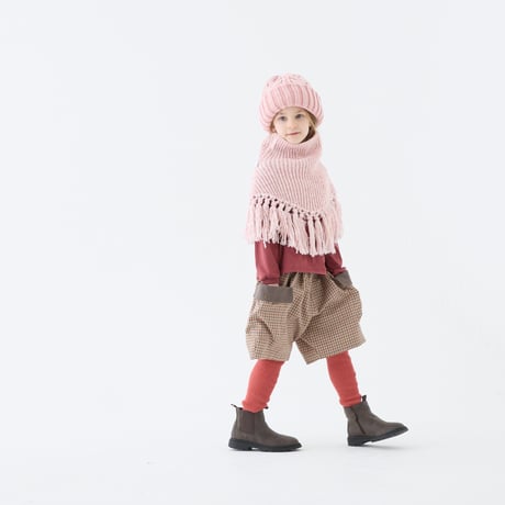 Nep yarn Rib Knit cape