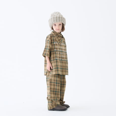 Brit check Gothic Letter Tops