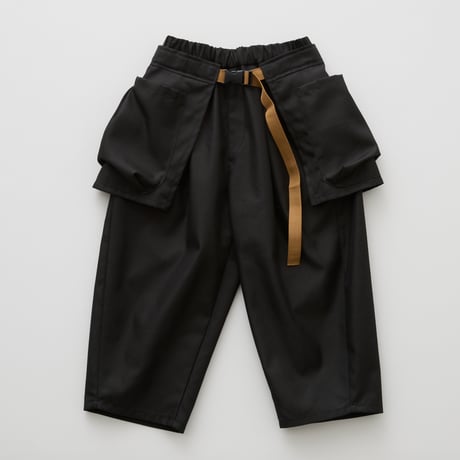 Iridescent Gabardine Barrel Pants with Waist Belt Bag