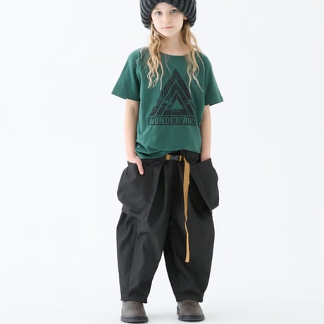 Iridescent Gabardine Barrel Pants with Waist Belt Bag