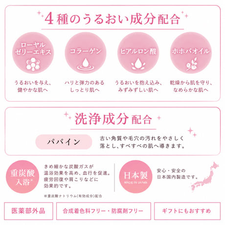 ありがとうございます　タブレット薬用入浴剤　重炭酸