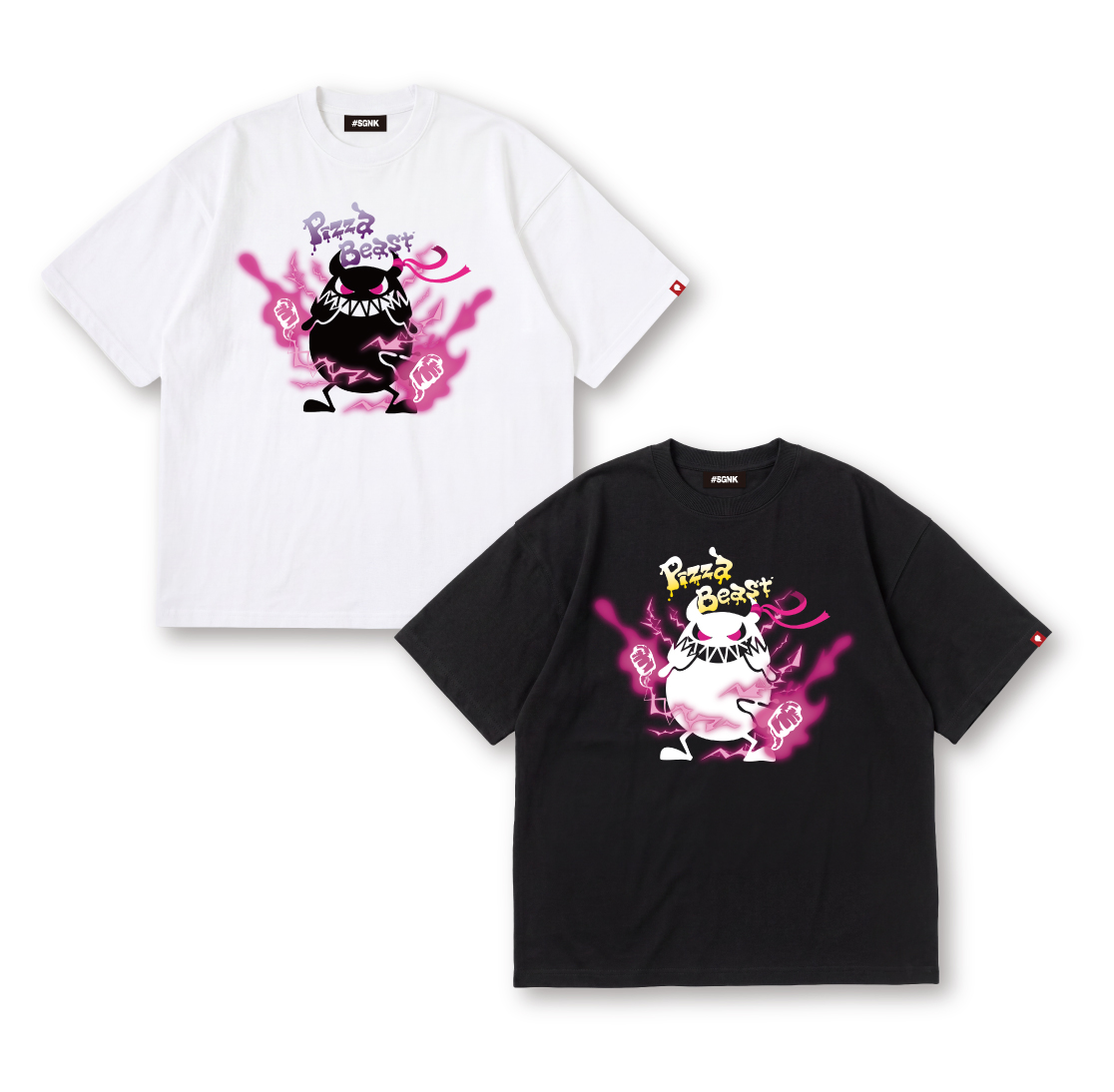 受注】ピザビくん おじリーグコラボTシャツ(WHITE・BLACK) 受注販売第