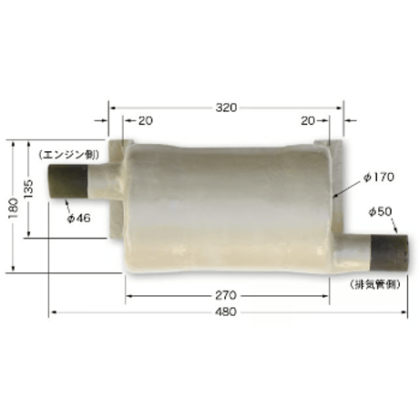 FRP製ウォーターロック・壁付けタイプ（ヤンマー1GM・2GM用）