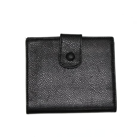 CHANEL CC Logo Trifold Wallet Caviar Black #75963