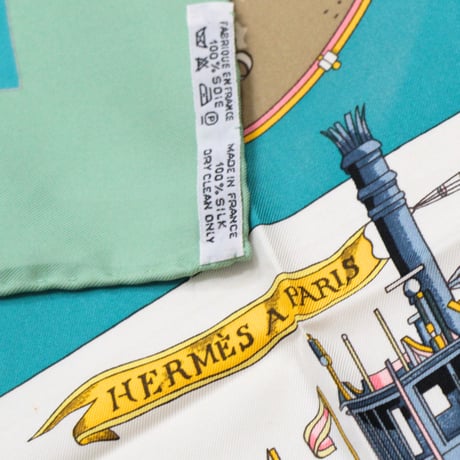 HERMES Carre 90 Silk 100% Scarf Stole "THE ORIGINAL NEW ORLEANS CREOLE JAZZ" #76747