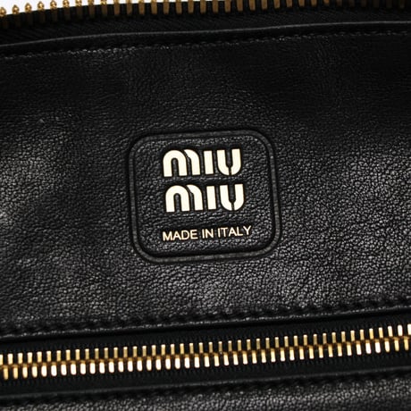Miu Miu Aventure Satchel Bag Nappa Leather Black #75794