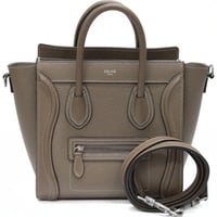 CELINE Nano Luggage Tote Bag Leather Souris #75601