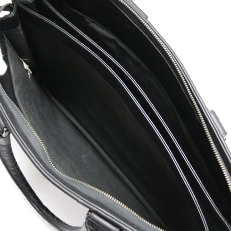 BOTTEGA VENETA Briefcase Intrecciato Leather Black #76122