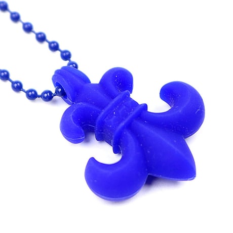 Chrome Hearts Silicone Rubber BS Fleur Necklace Blue #31778