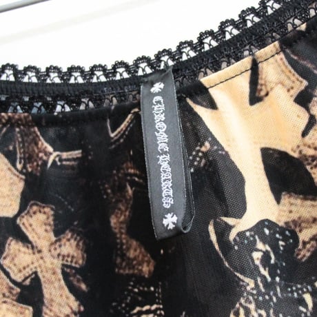Chrome Hearts Brand-New All-Over Cemetery Cross Print Long Sleeve Camisole #31880