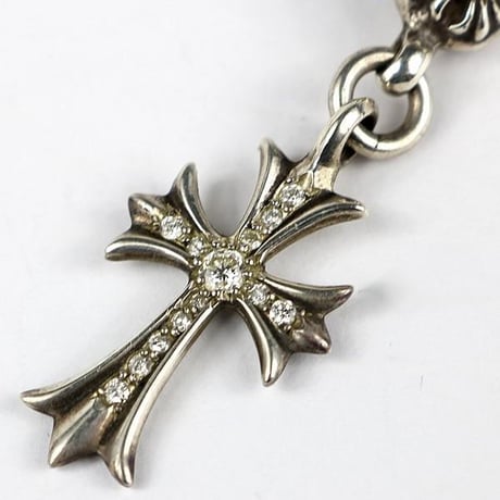 Chrome Hearts 1 Ball Tiny CH Cross Charm Pavé Diamonds #103890