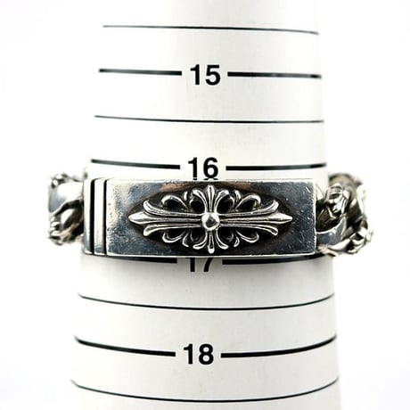 CHROME HEARTS ID Floral Cross Fancy Link Bracelet 11 Links #104937