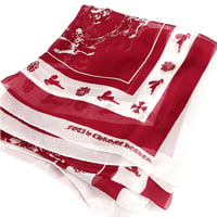 Chrome Hearts Foti Silk Scarf Red White #31571