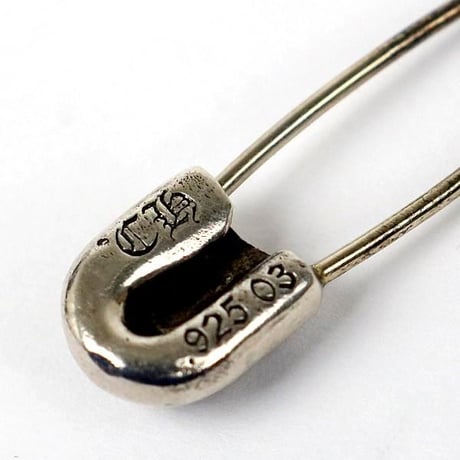 Chrome Hearts Safety Pin 1P Diamond Earrings #32223