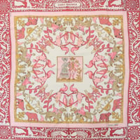 HERMES Carre 90 Silk 100% Scarf Stole "EARLY AMERICA" #76546