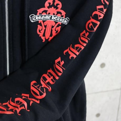 Chrome Hearts Vine Dagger Sleeve Logo Zip-Up Hoodie #104761