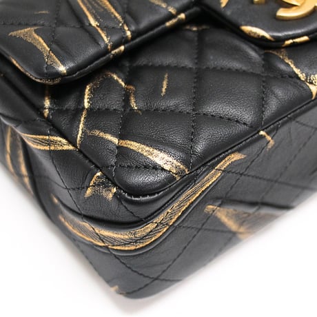CHANEL Mini Rectangular Flap Bag Quilted Calfskin Black #75793
