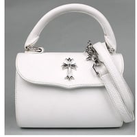 Chrome Hearts DOG ADAMS CH Cross Handbag White #103836