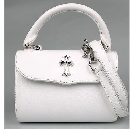 Chrome Hearts DOG ADAMS CH Cross Handbag White #103836