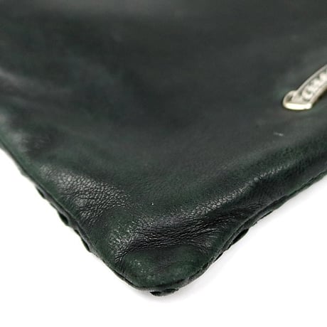 Chrome Hearts Cemetery Cross Leather Pouch #104906