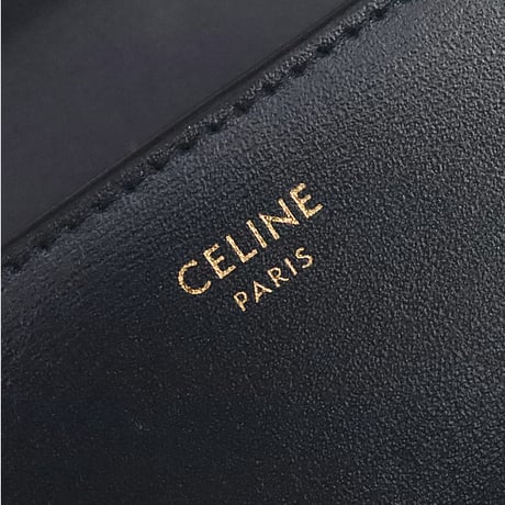 CELINE Small Triomphe Flap Wallet Shiny Calfskin Teal Blue #19941
