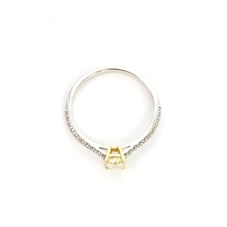 TIFFANY＆CO. Novo Engagement Ring Platinum 18K Yellow Gold Yellow Diamond #19737