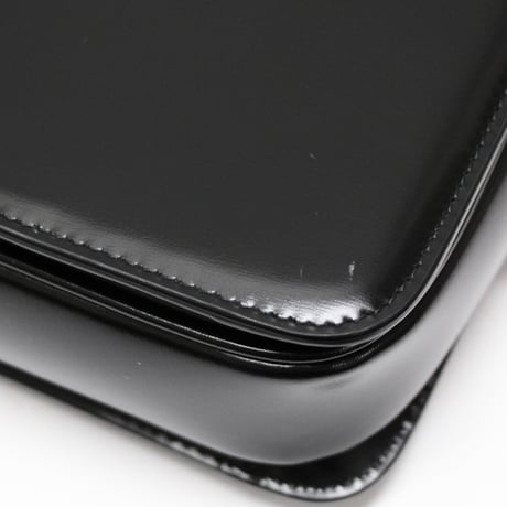 CELINE Teen Triomphe Shoulder Bag Calf Leather Black #76216