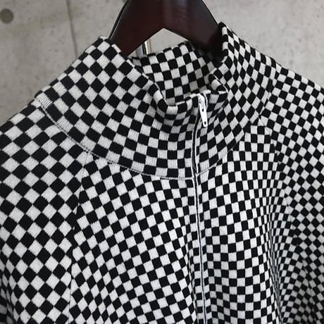 Raf Simons Brand-New Checkered Zip Knit Hoodie #31454