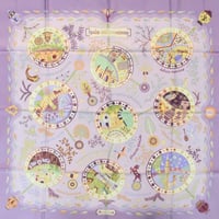HERMES Carre 90 Silk 100% Scarf Stole "Escales mediterranennes" #76441