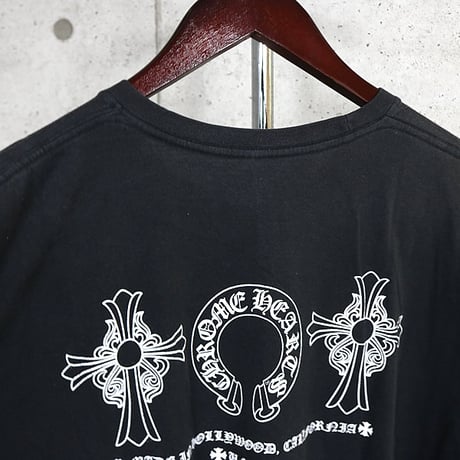 Chrome Hearts Small CH Cross Horseshoe Graphic T-Shirt Black #31694