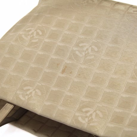 CHANEL New Travel Line MM Tote Bag Nylon Gold #75720