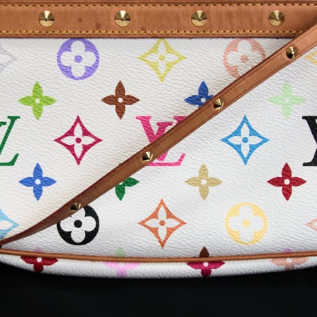 Louis Vuitton x Murakami Pochette Accessory Pouch Monogram Multicolor White M92649 #75467