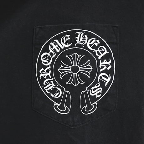 Chrome Hearts Vintage Horseshoe Scroll Label Pocket T-Shirt #31826